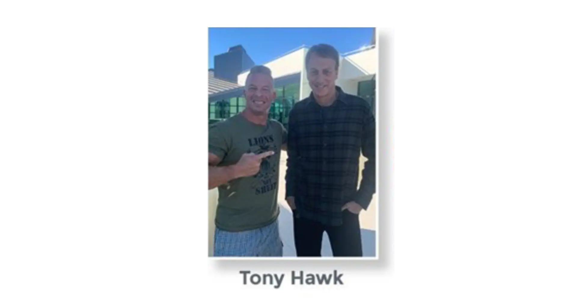 Shaun Hadsall with Tony Hawk